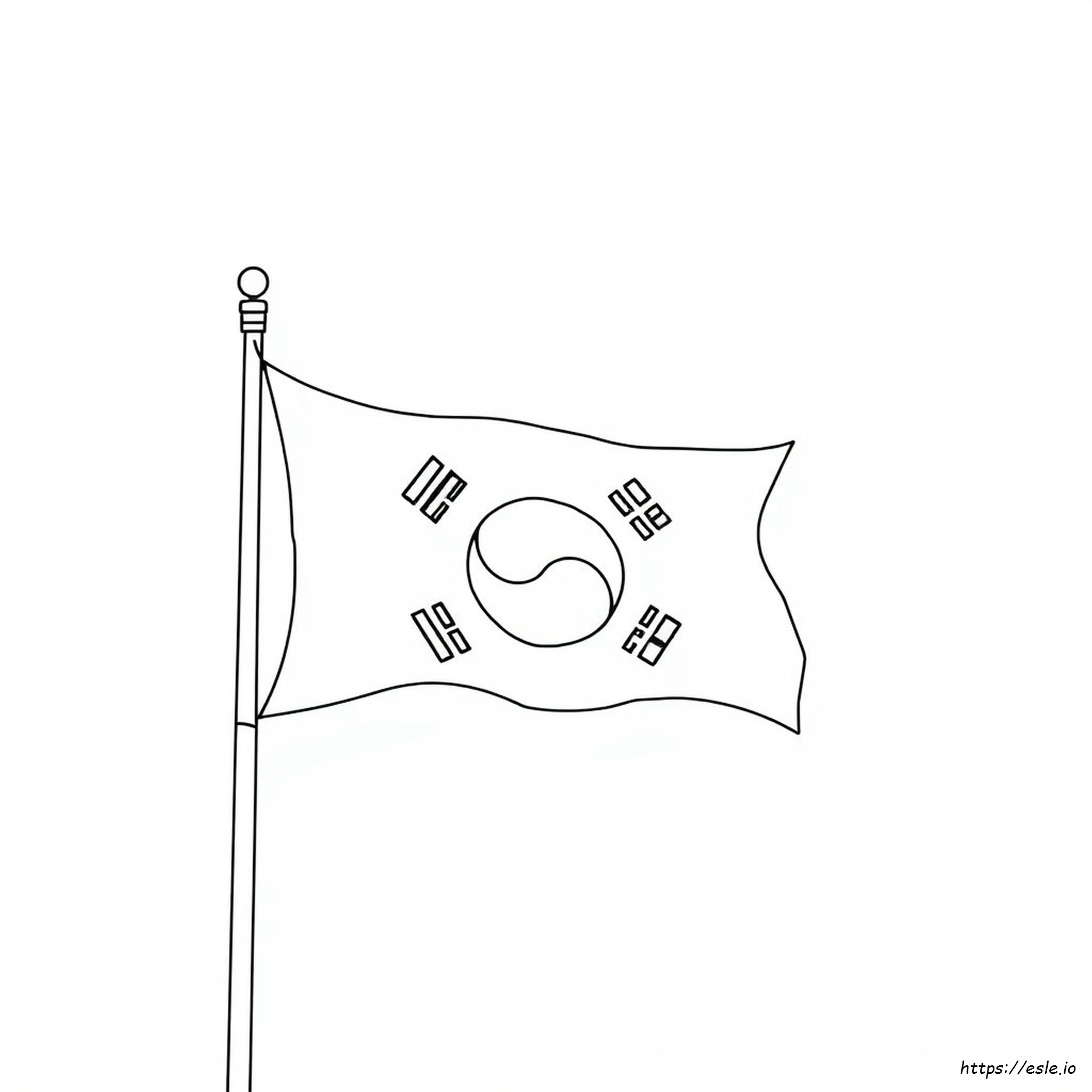 Korea Vlag Kleurplaat kleurplaat