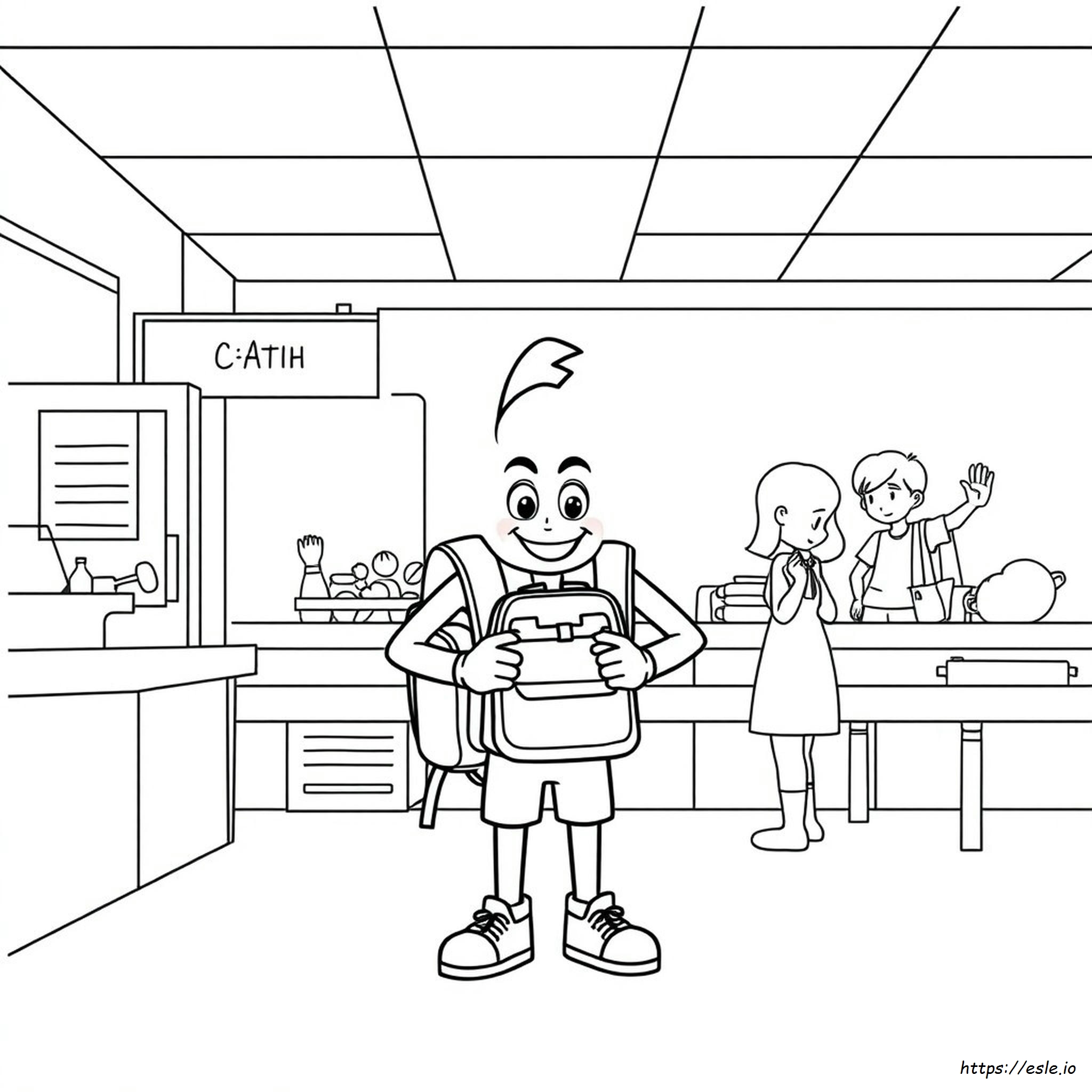 School Lunch Hero Coloring Page