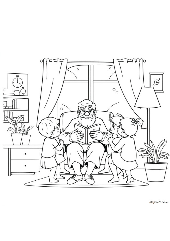 Best Grandpa Coloring Pages