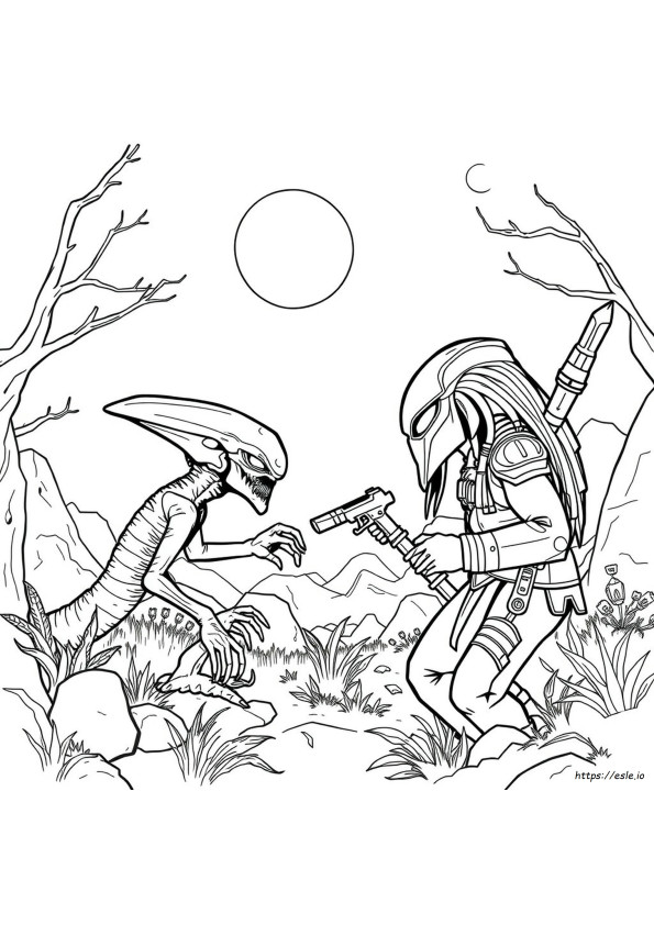 Alien Vs Predator Da Colorare