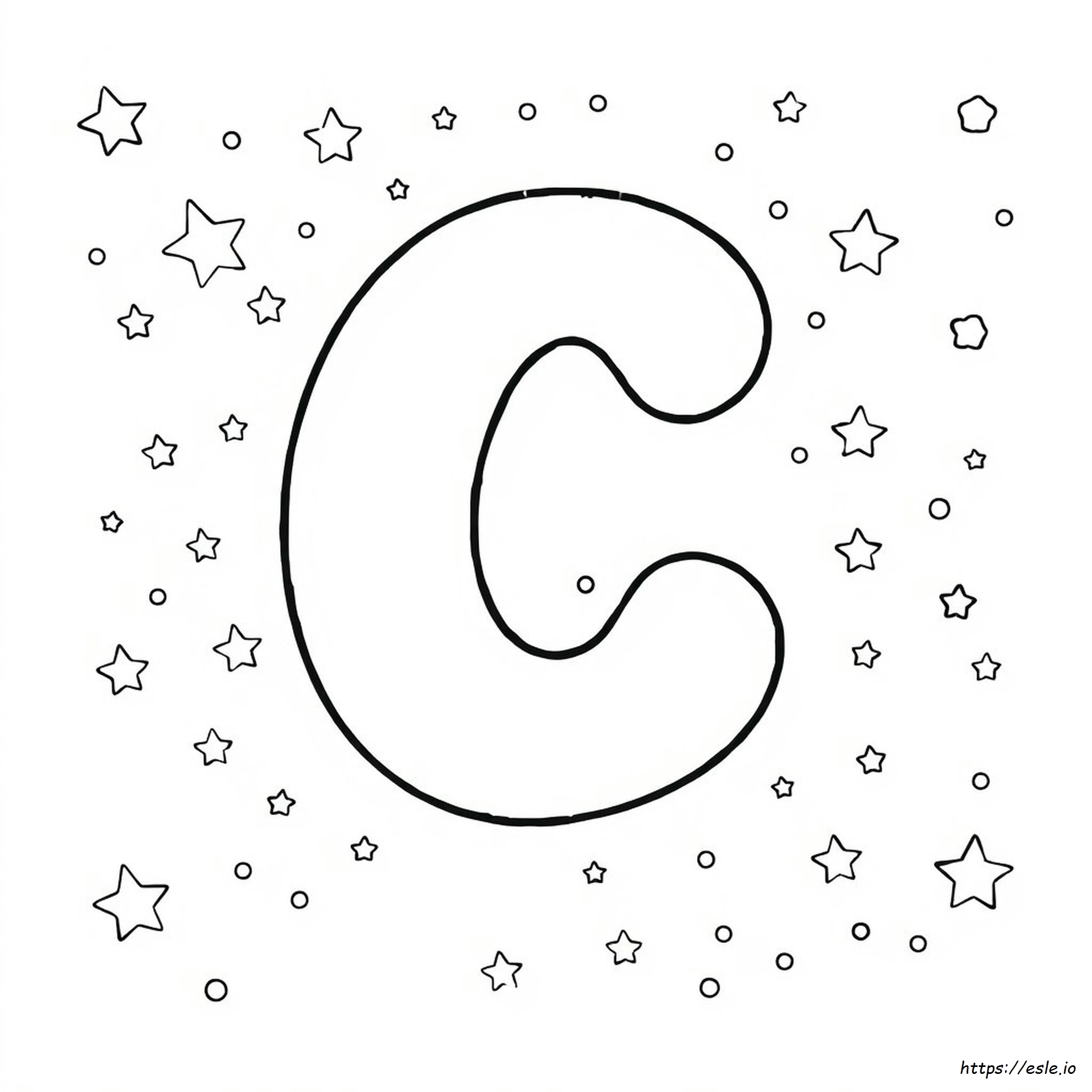 Bubbelletter C Kleurplaat kleurplaat