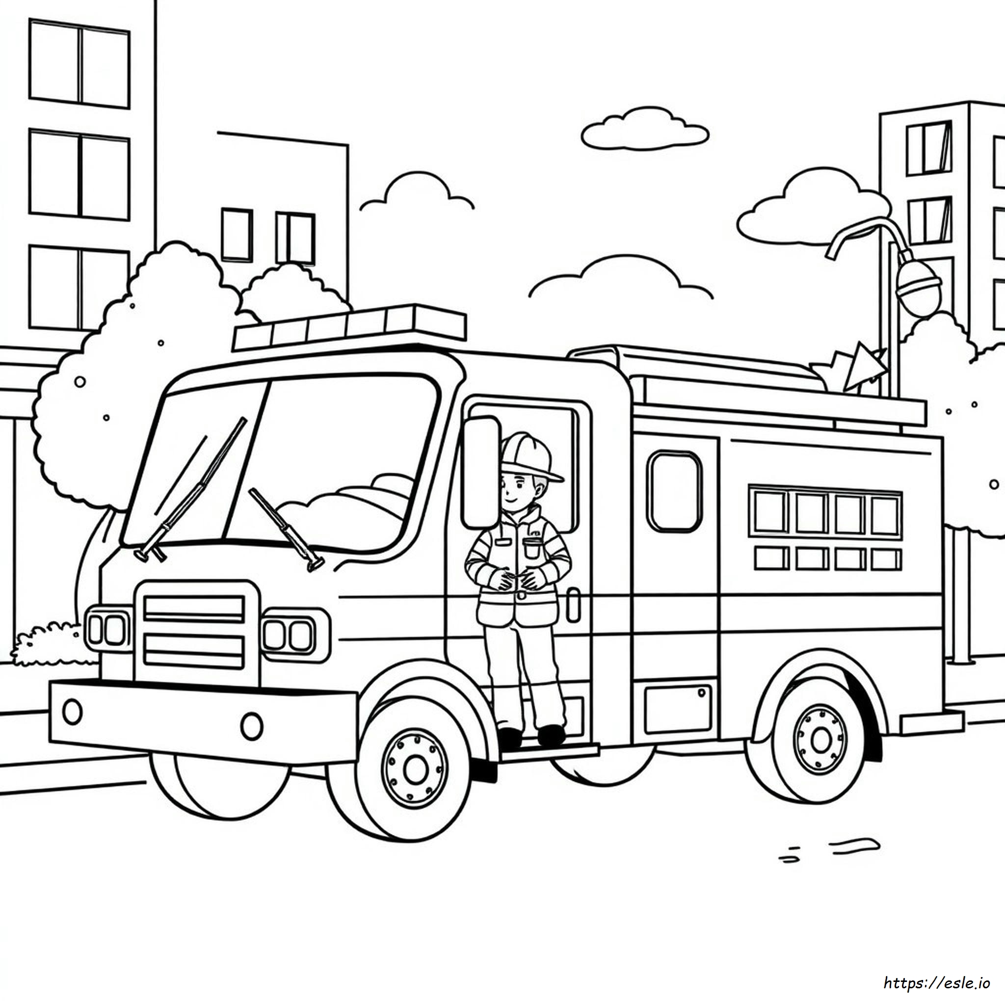 Fire Truck For Coloring