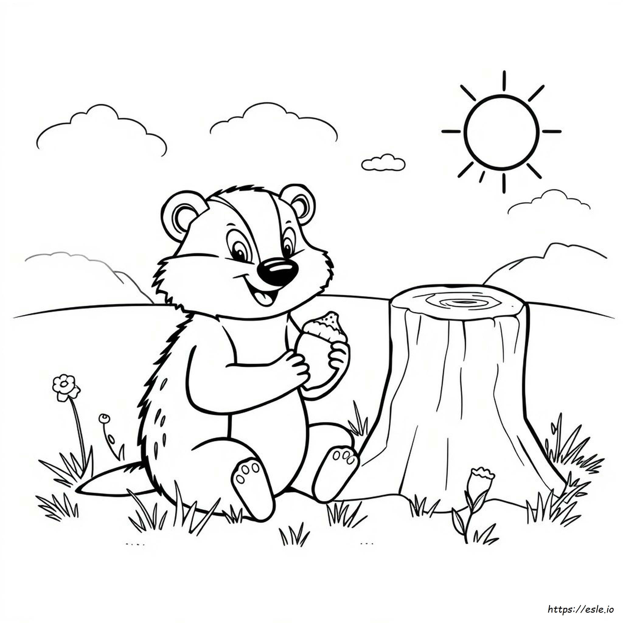 Bucky Badger Coloring Page
