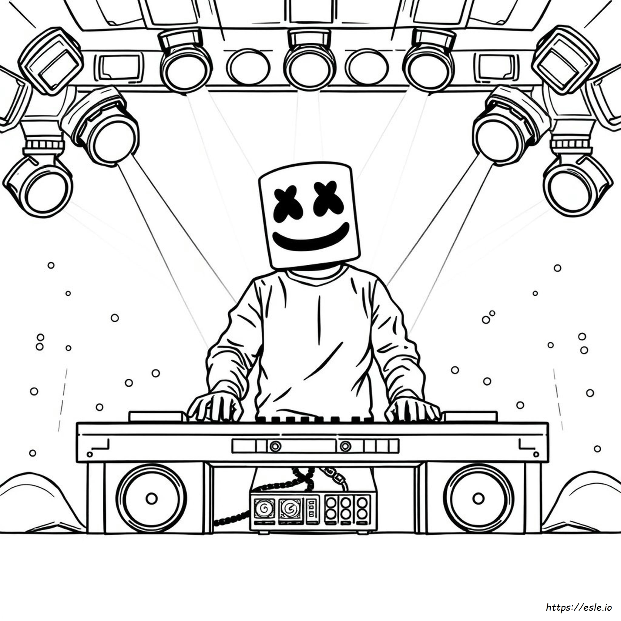 Dj Marshmello Coloring Pages