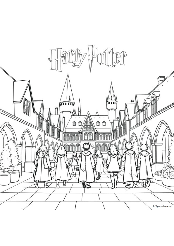 Harry Potter Boyama Kitabı Sayfaları