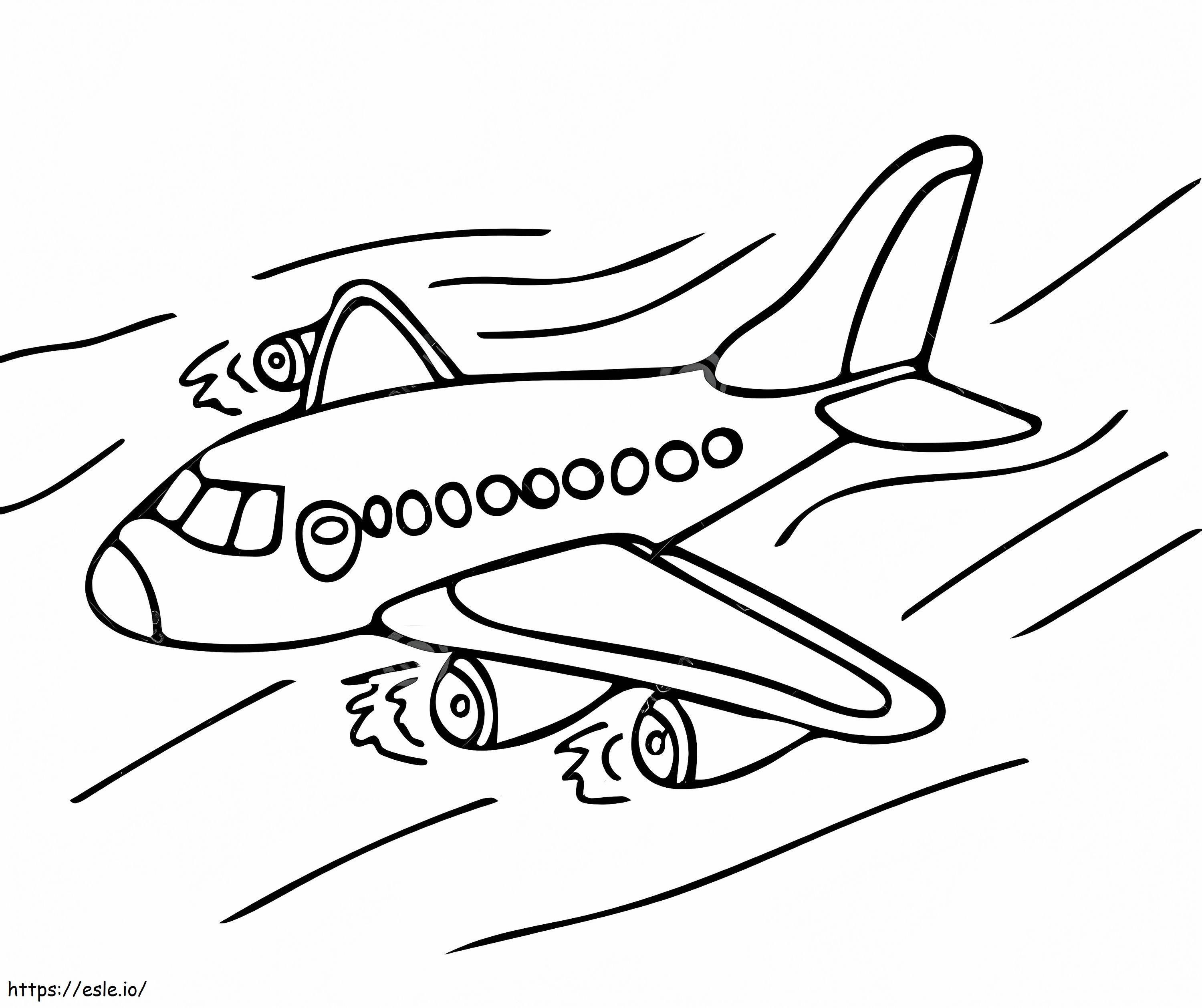 Beautiful Plane coloring page