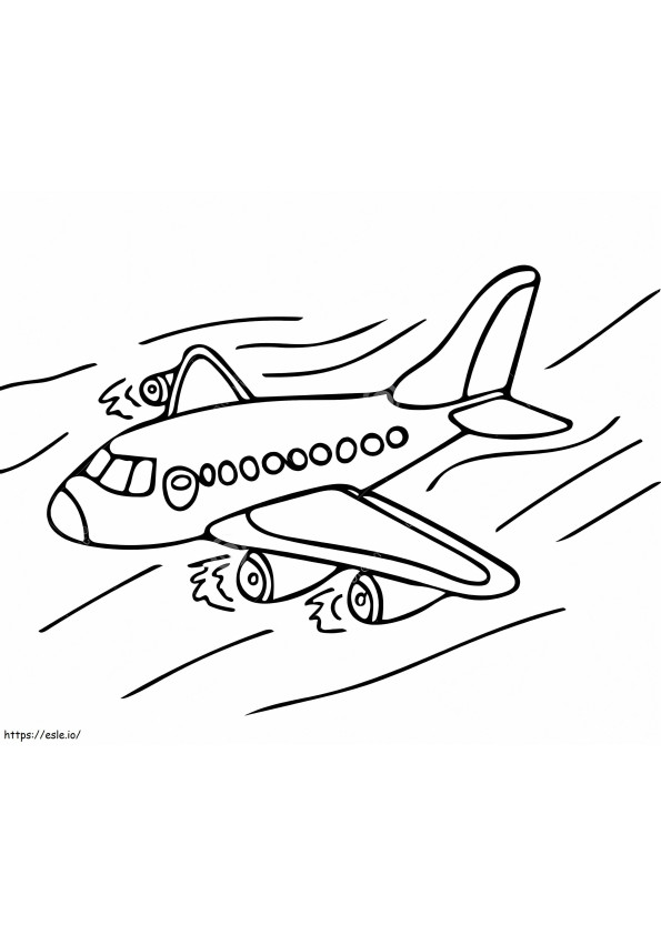 Coloriage Bel avion à imprimer dessin