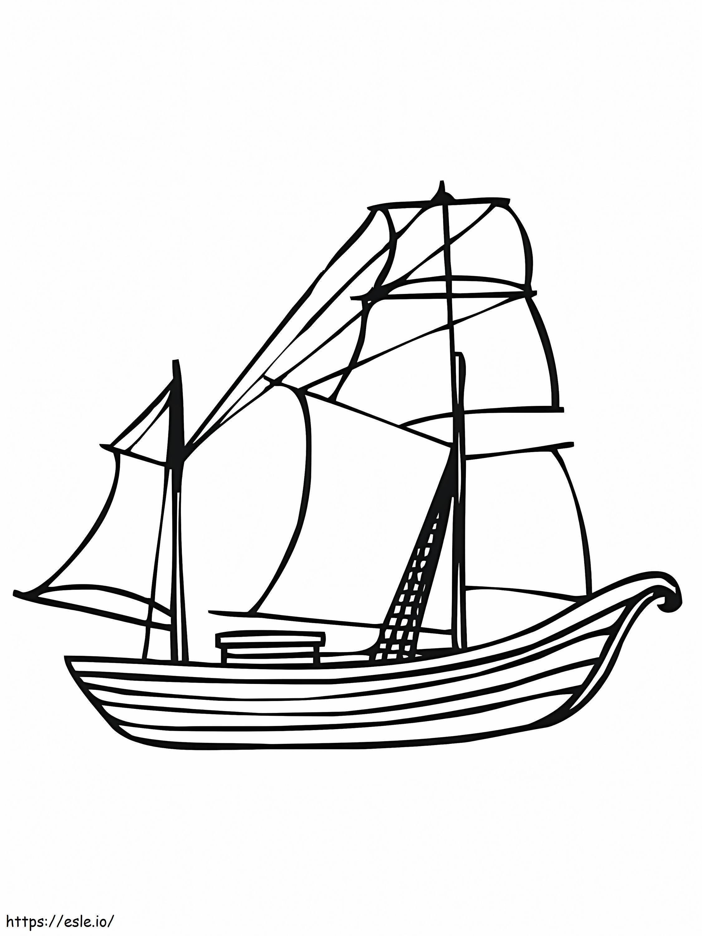 ノルウェーの伝統的なボート ぬりえ - 塗り絵