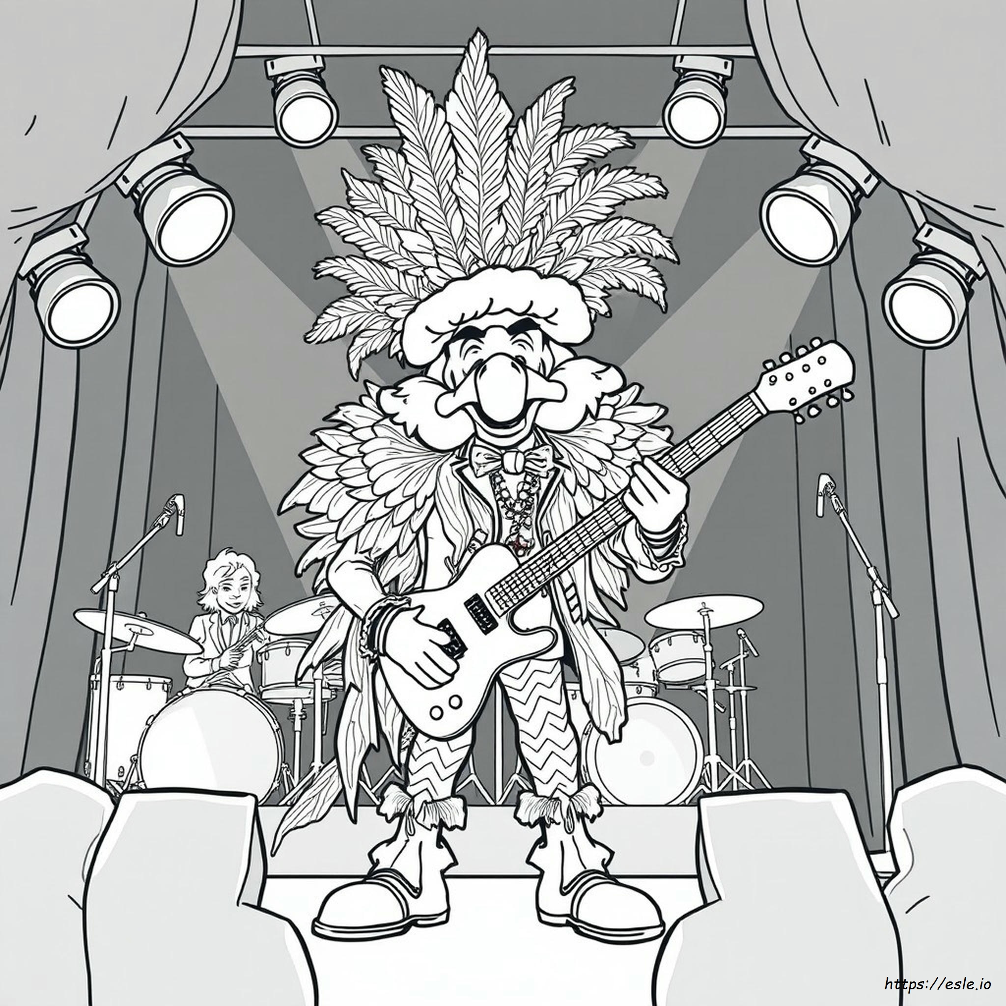 Glamrock Monty Coloring Page