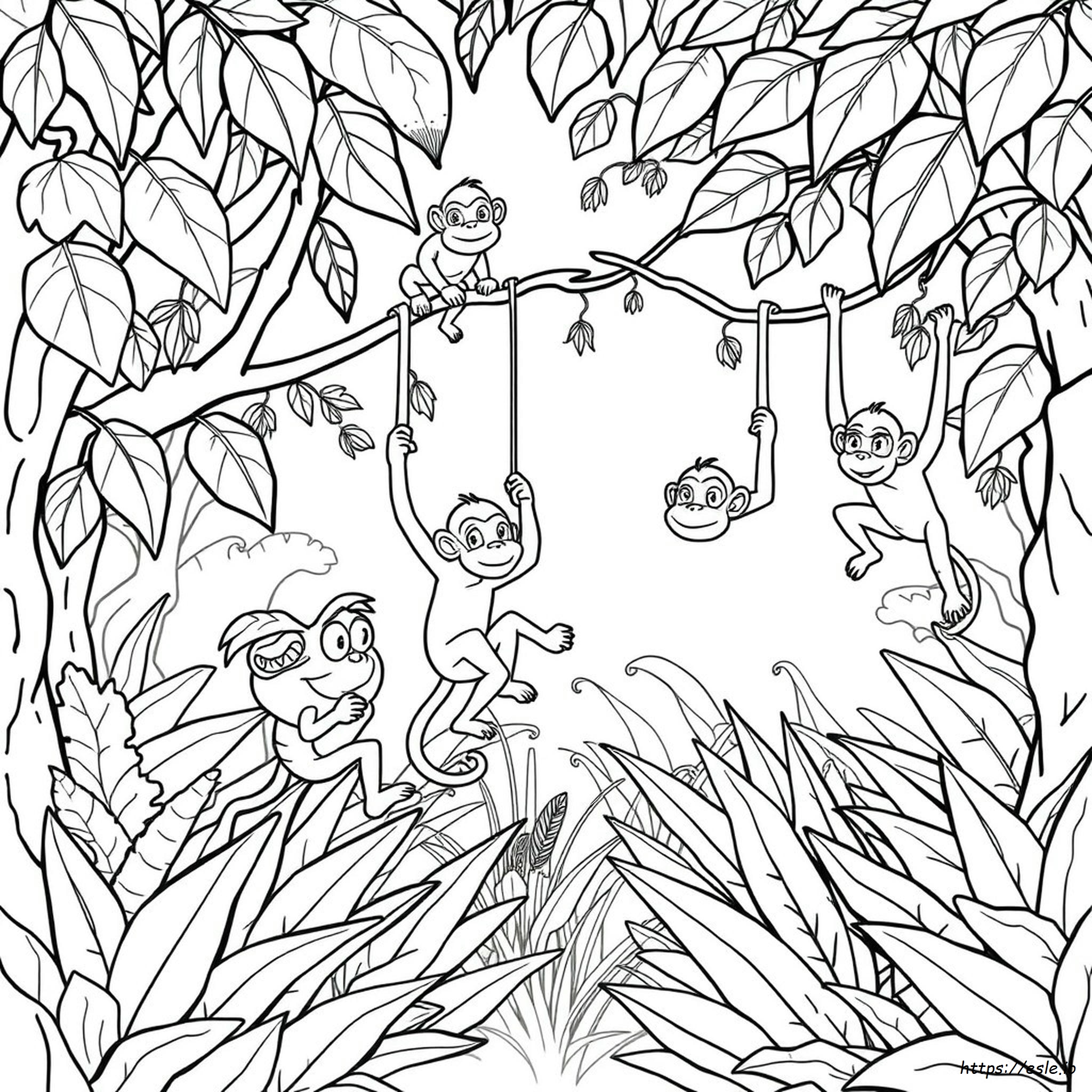 Jungle Bunch Kleurplaten kleurplaat