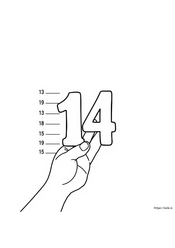 Numero 14 Da Colorare