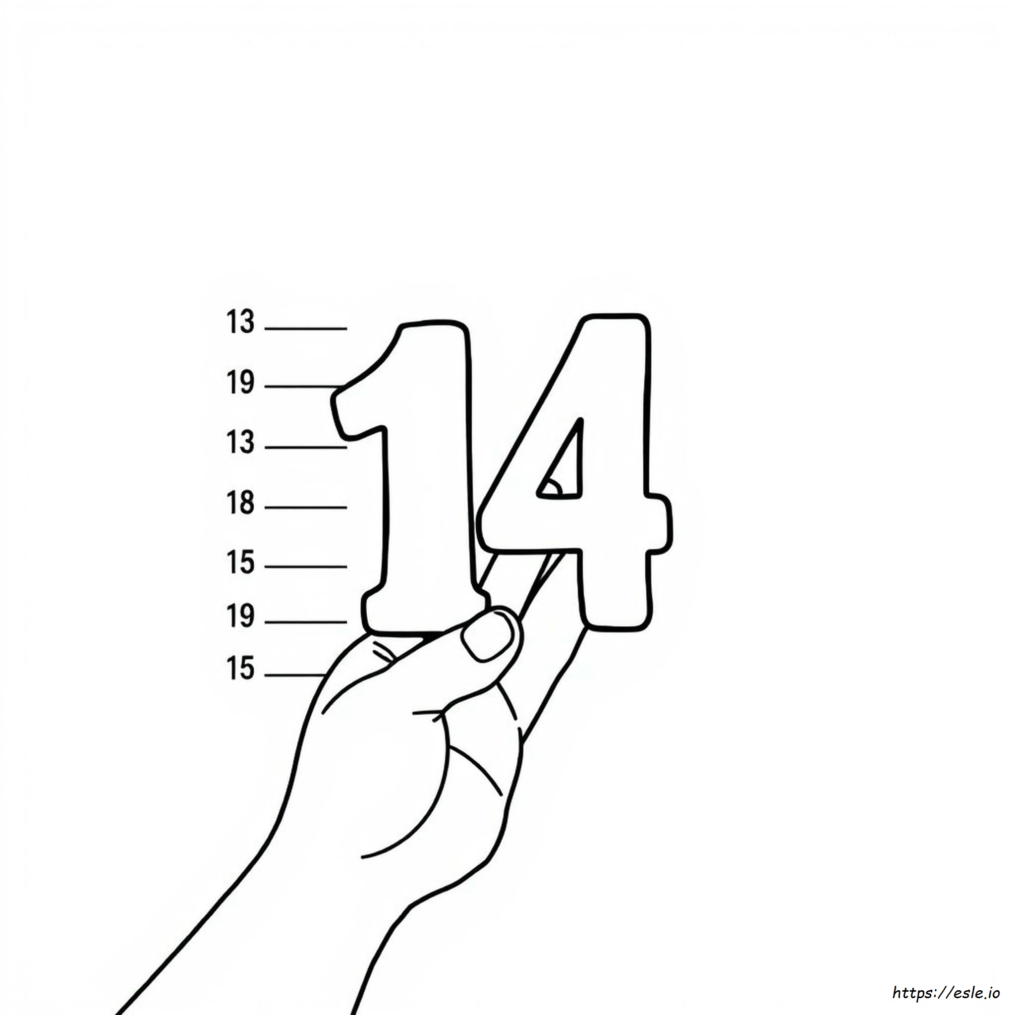 Numero 14 Da Colorare