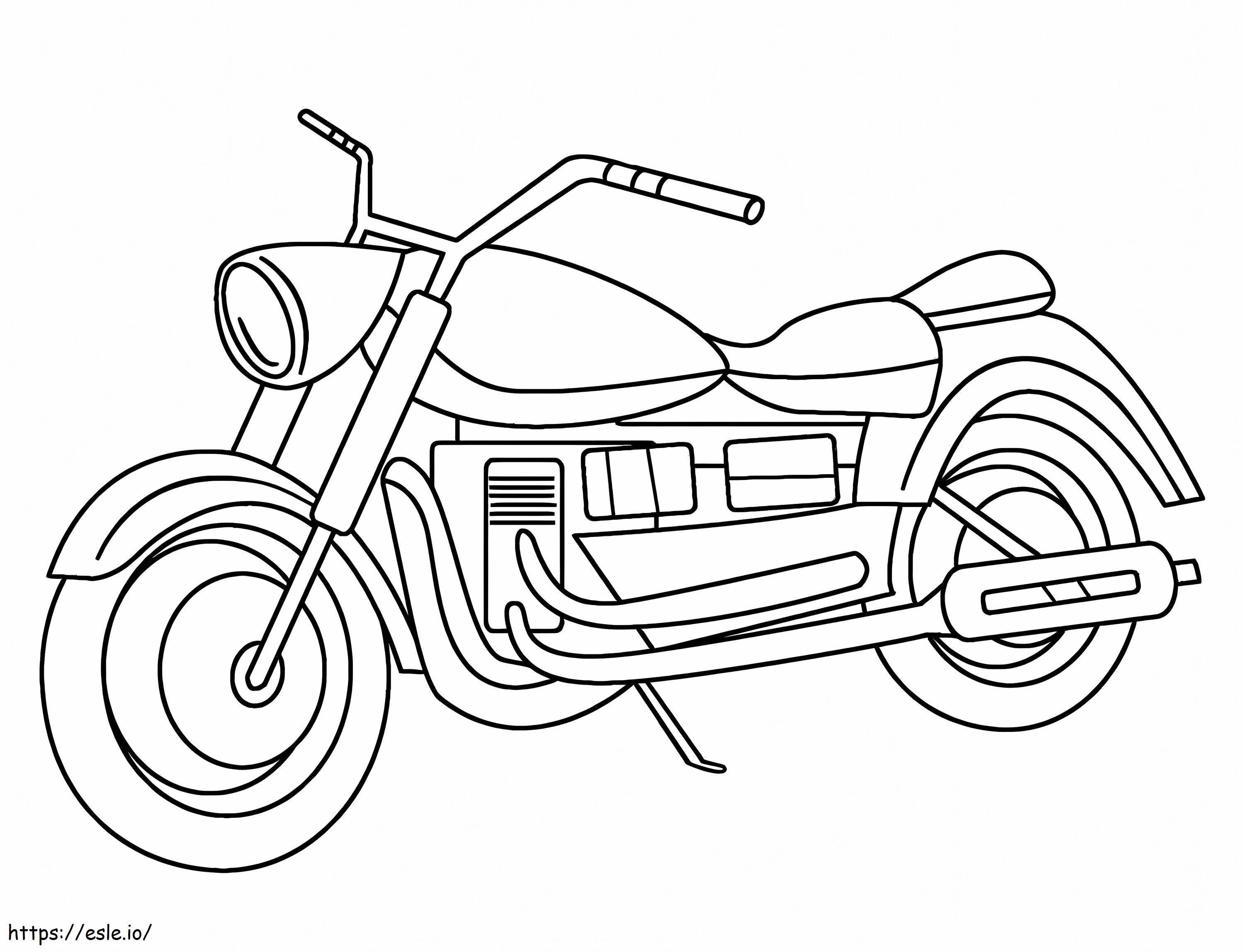 Moottoripyörä 6 värityskuva