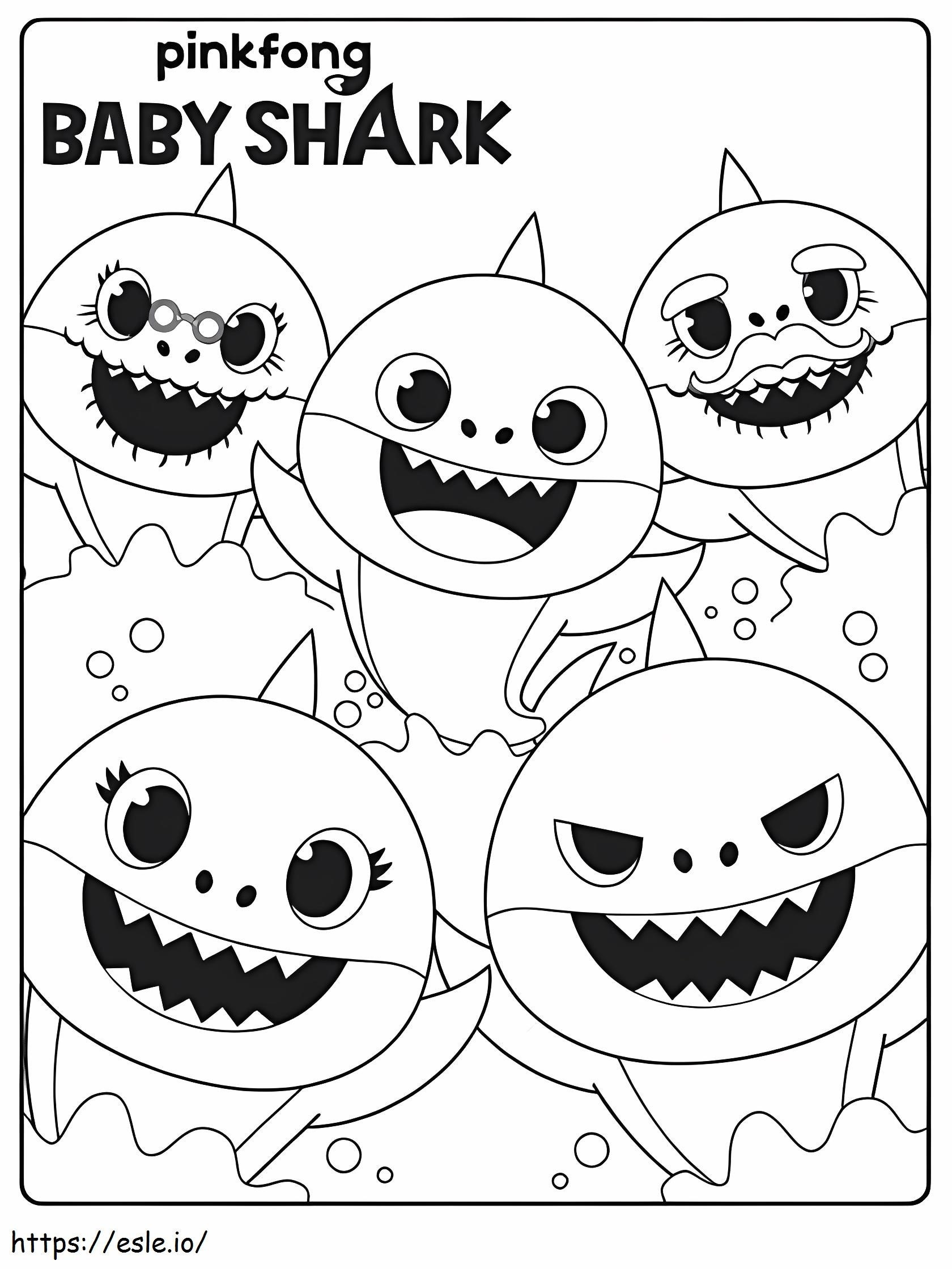 Baby Shark 2 coloring page