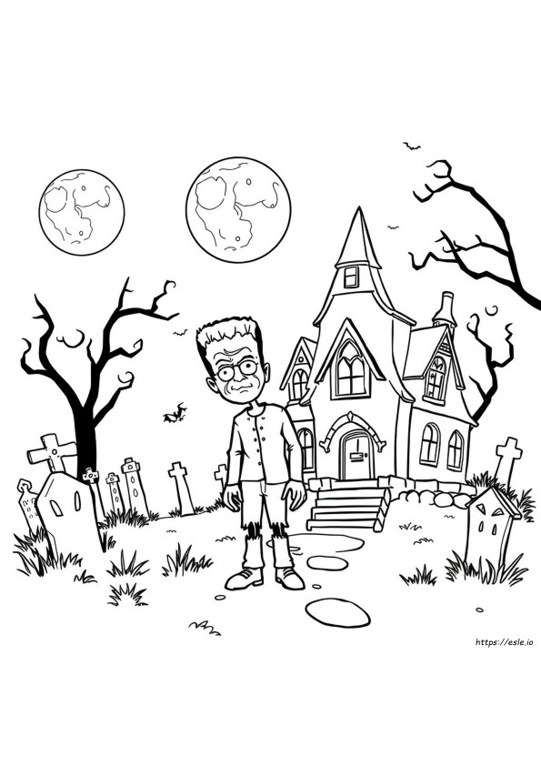 Halloween Frankenstein Kleurplaten Om Te Printen