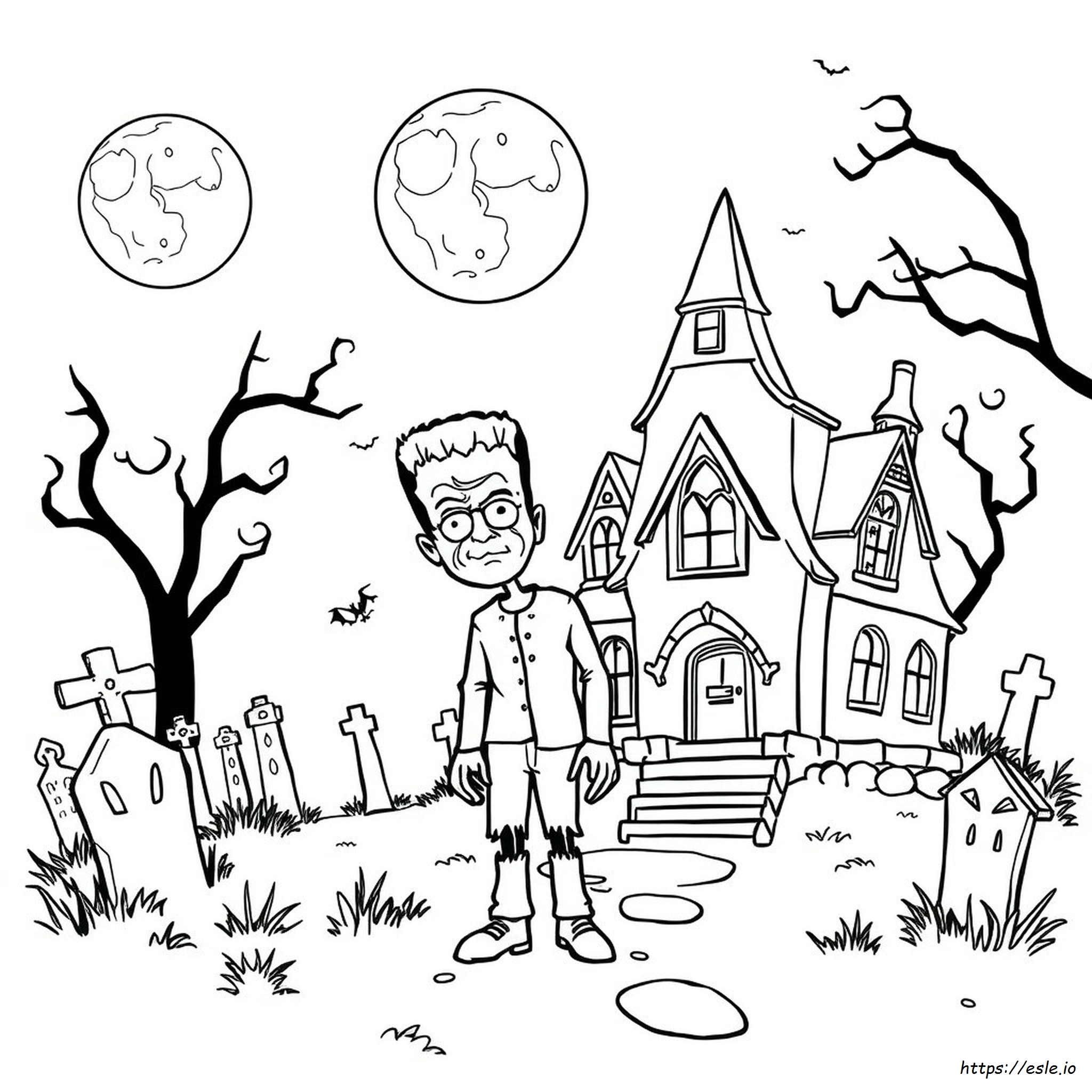 Halloween Frankenstein Printable Coloring Pages