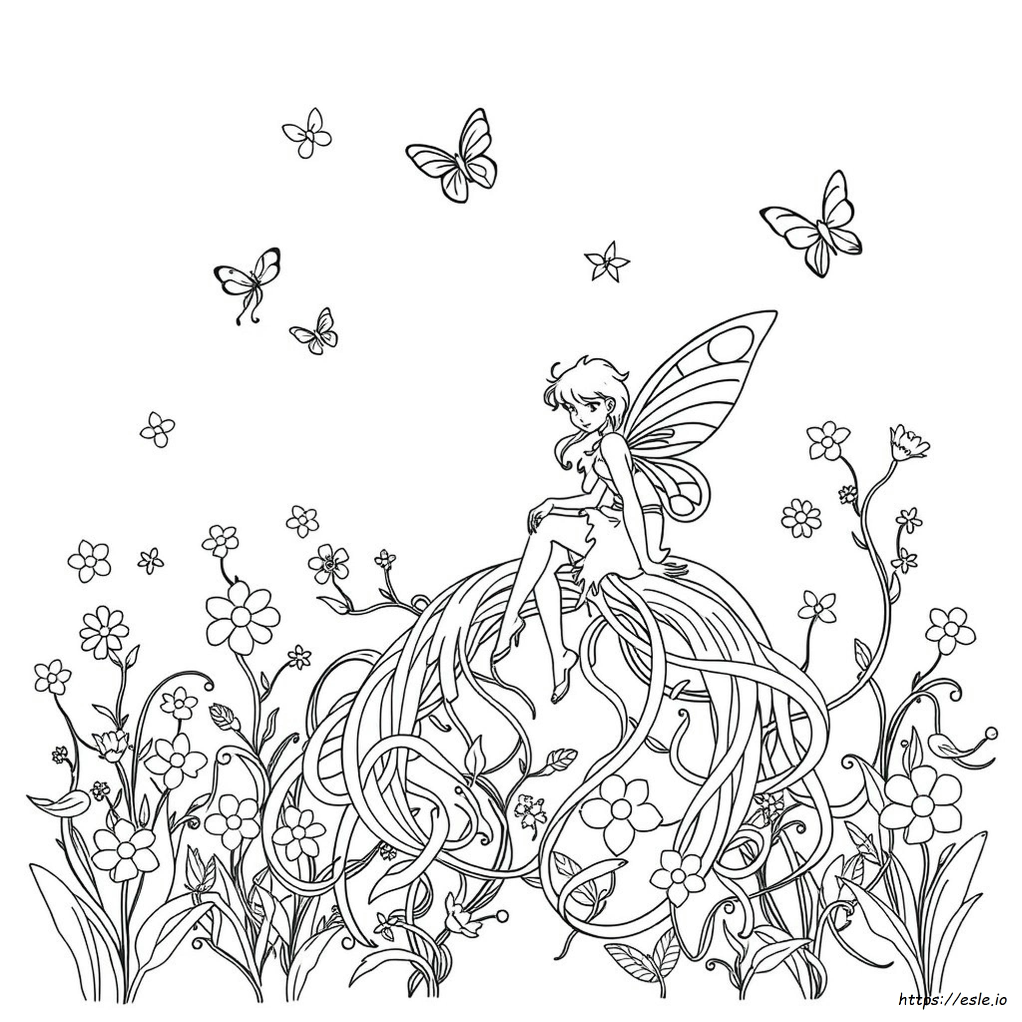 Fairy Tangles Coloring Pages