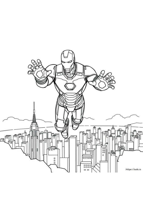 Iron Man Kleurplaat