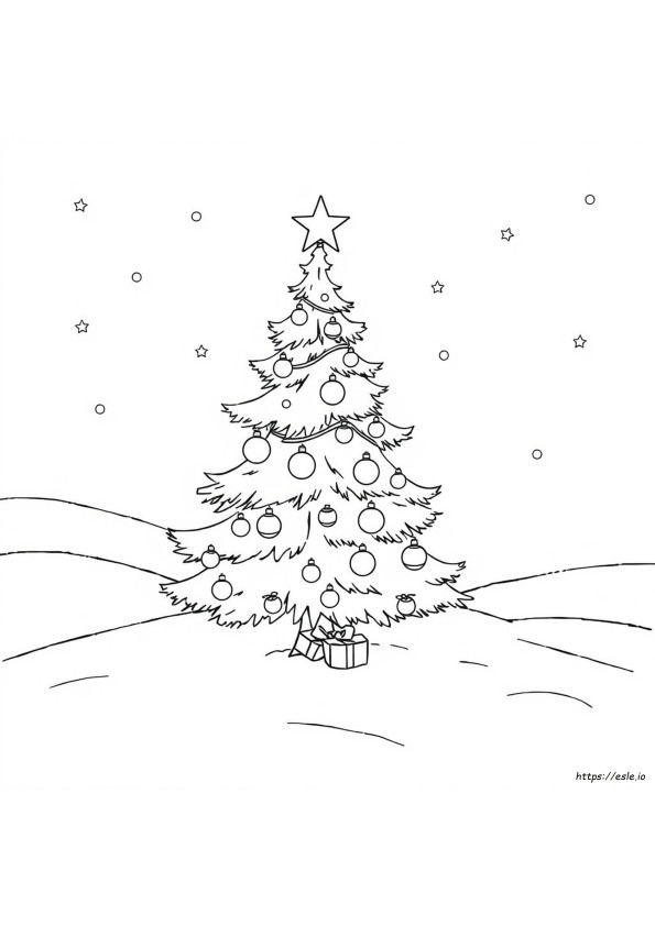 Clipart Mewarnai Pohon Natal