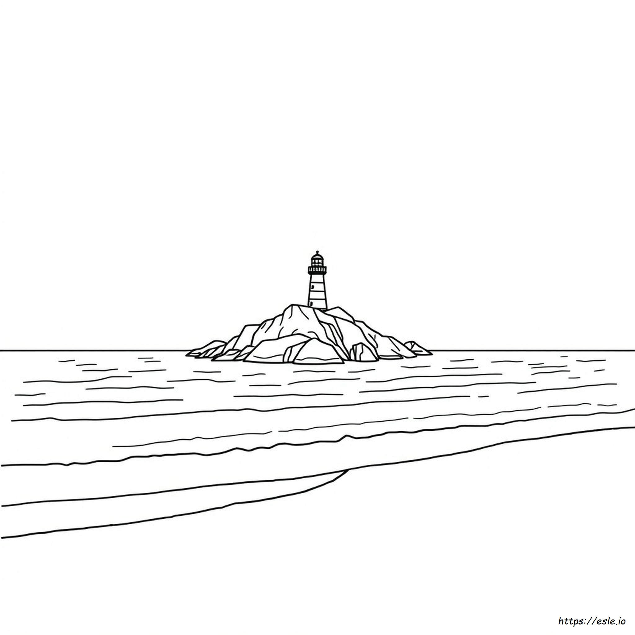 Coloring Pemandangan Laut