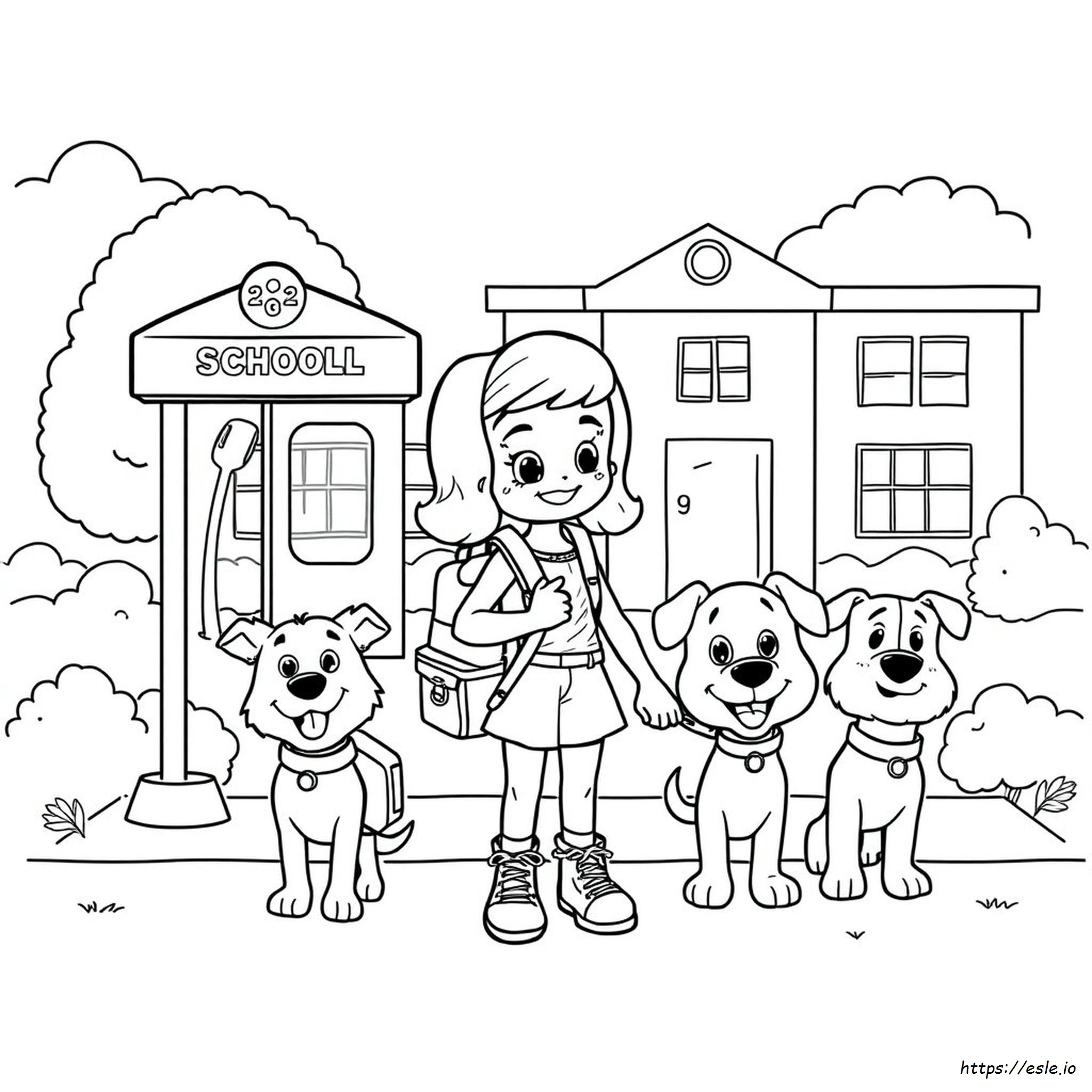 Bluey Back To School Coloring Page