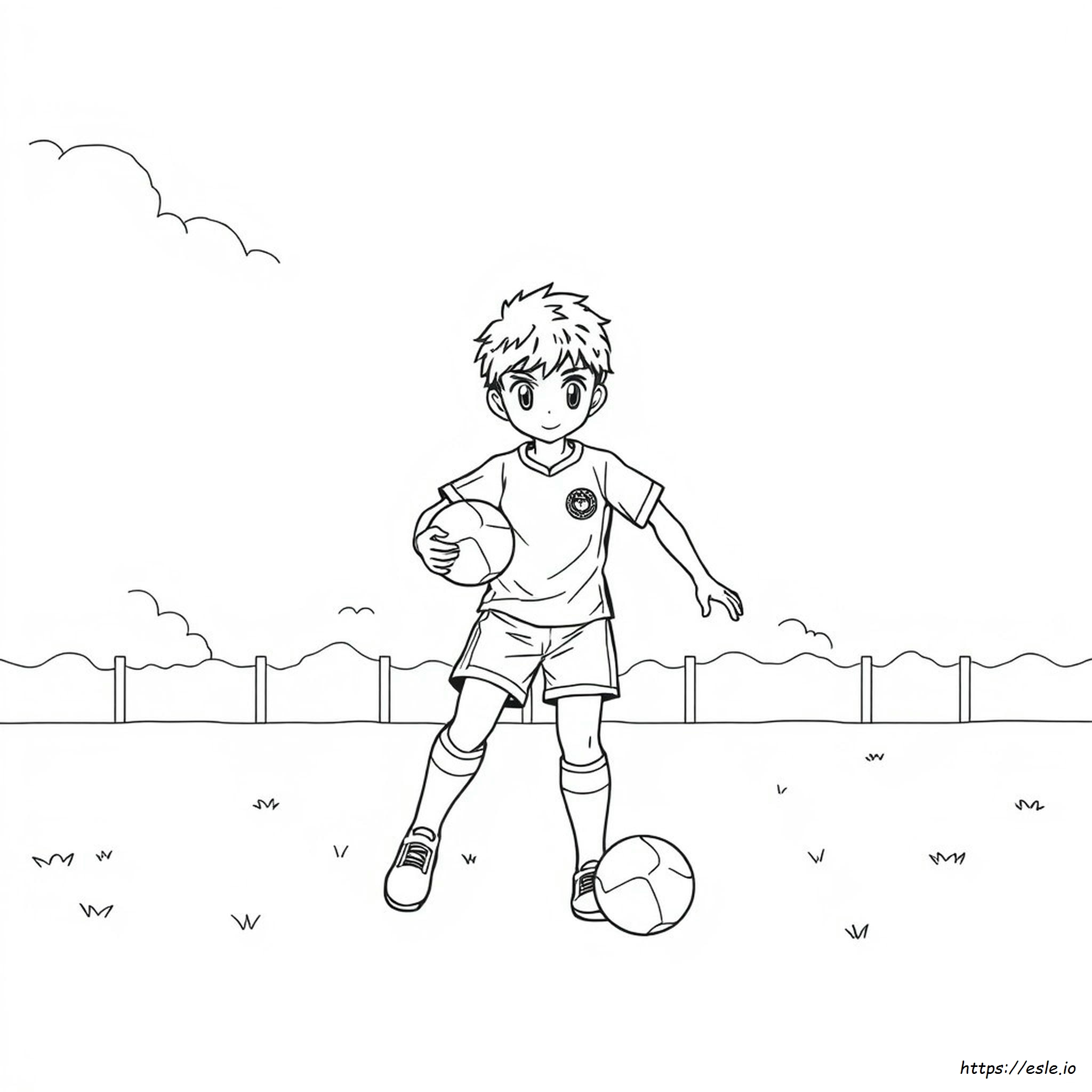 Tsubasa Ozora Captain Tsubasa Coloring Pages