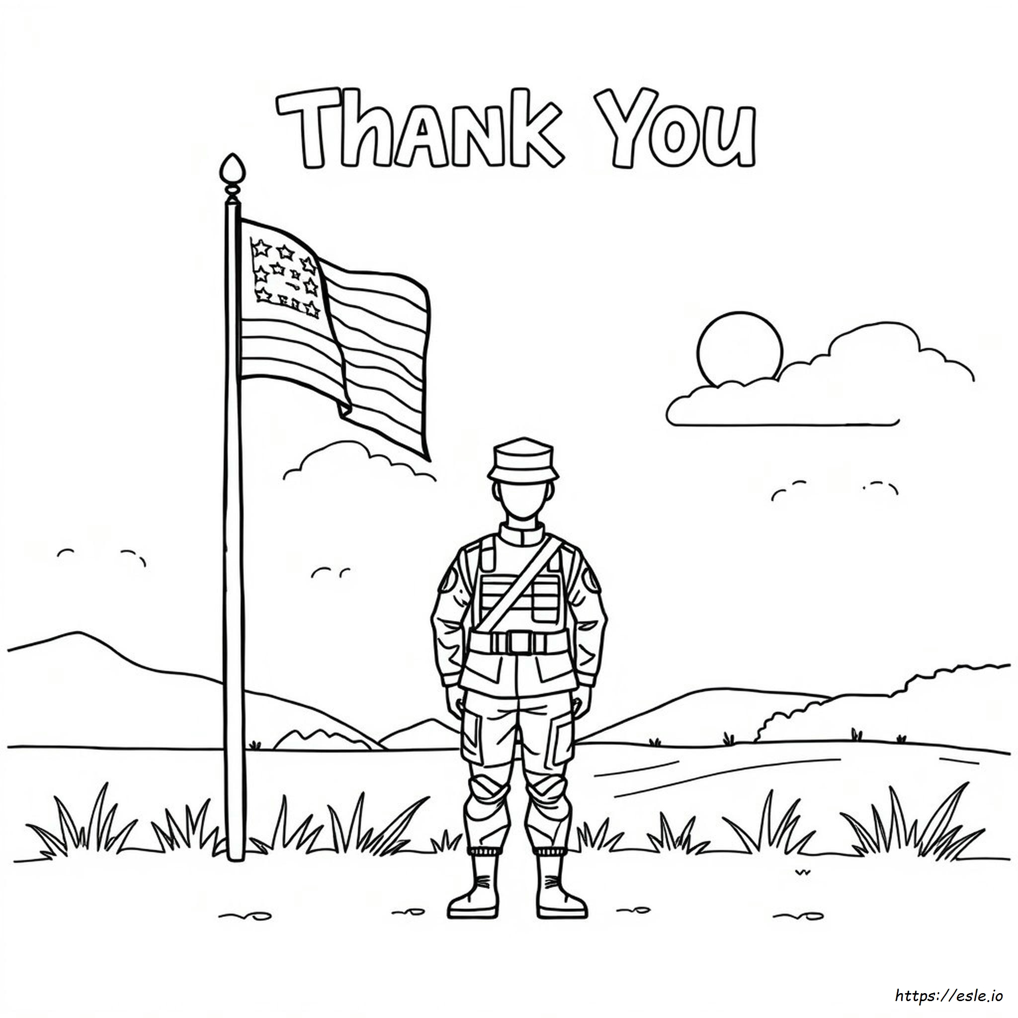Thank You Military Coloring Pages