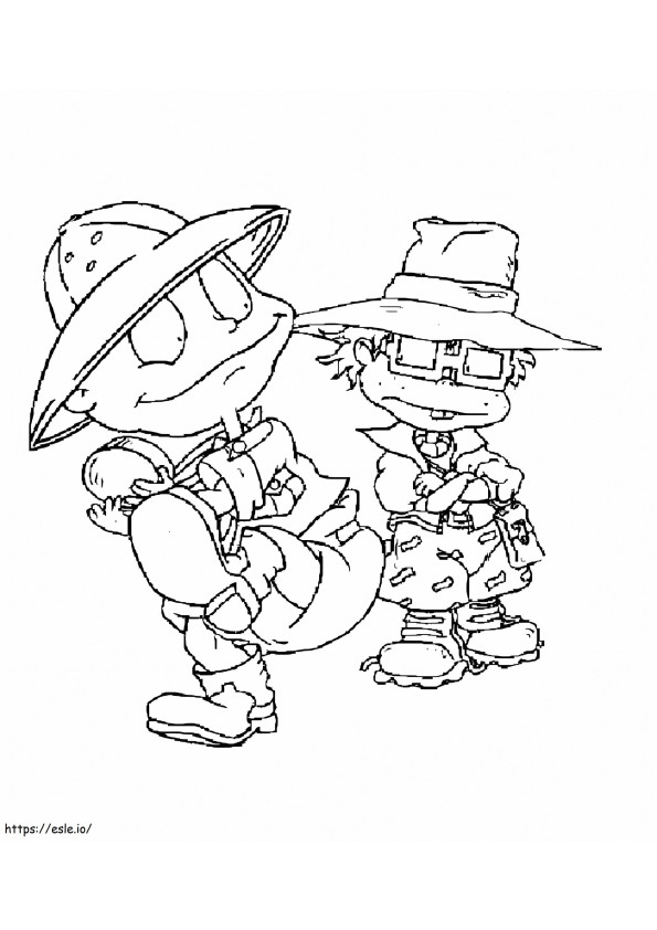 Tommy And Chuckie From Rugrats coloring page
