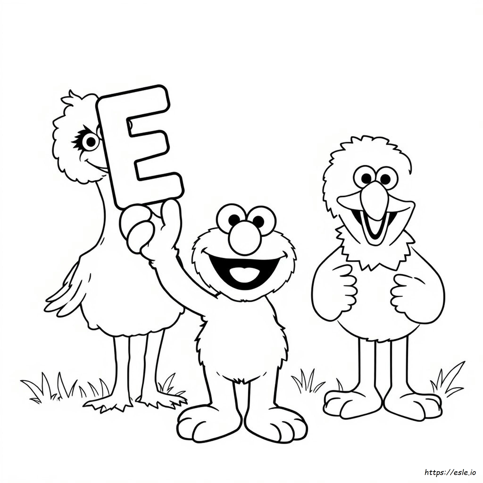 Sesame Street Letter Coloring Pages
