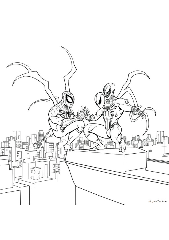 Coloriages Spider-Man Venom Et Carnage À Imprimer
