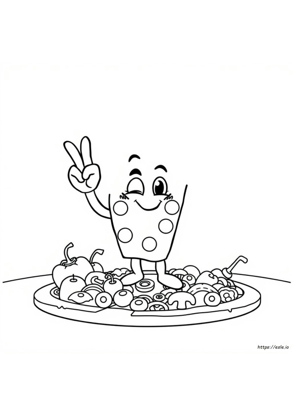 Funny Pizza Coloring Pages