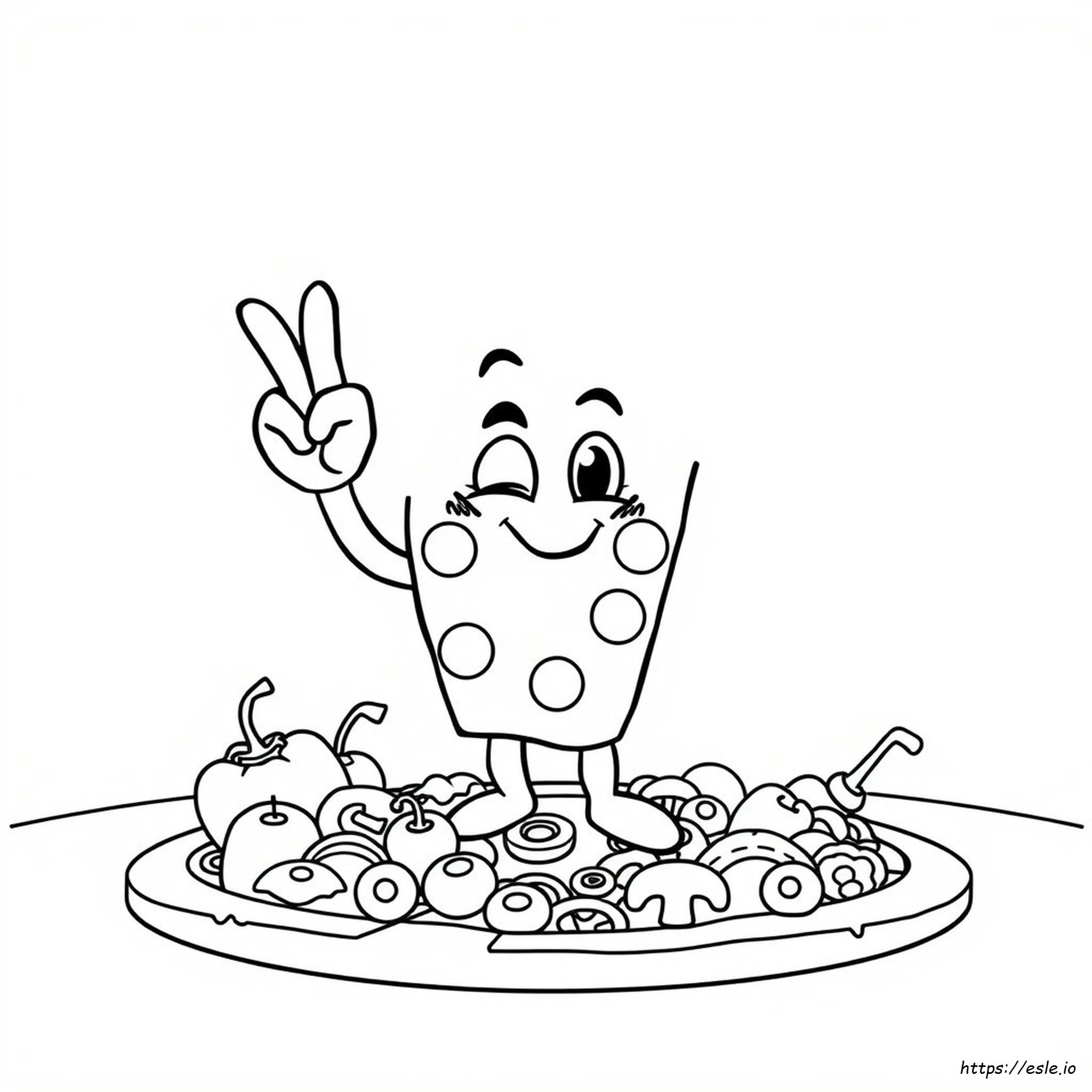 Funny Pizza Coloring Pages