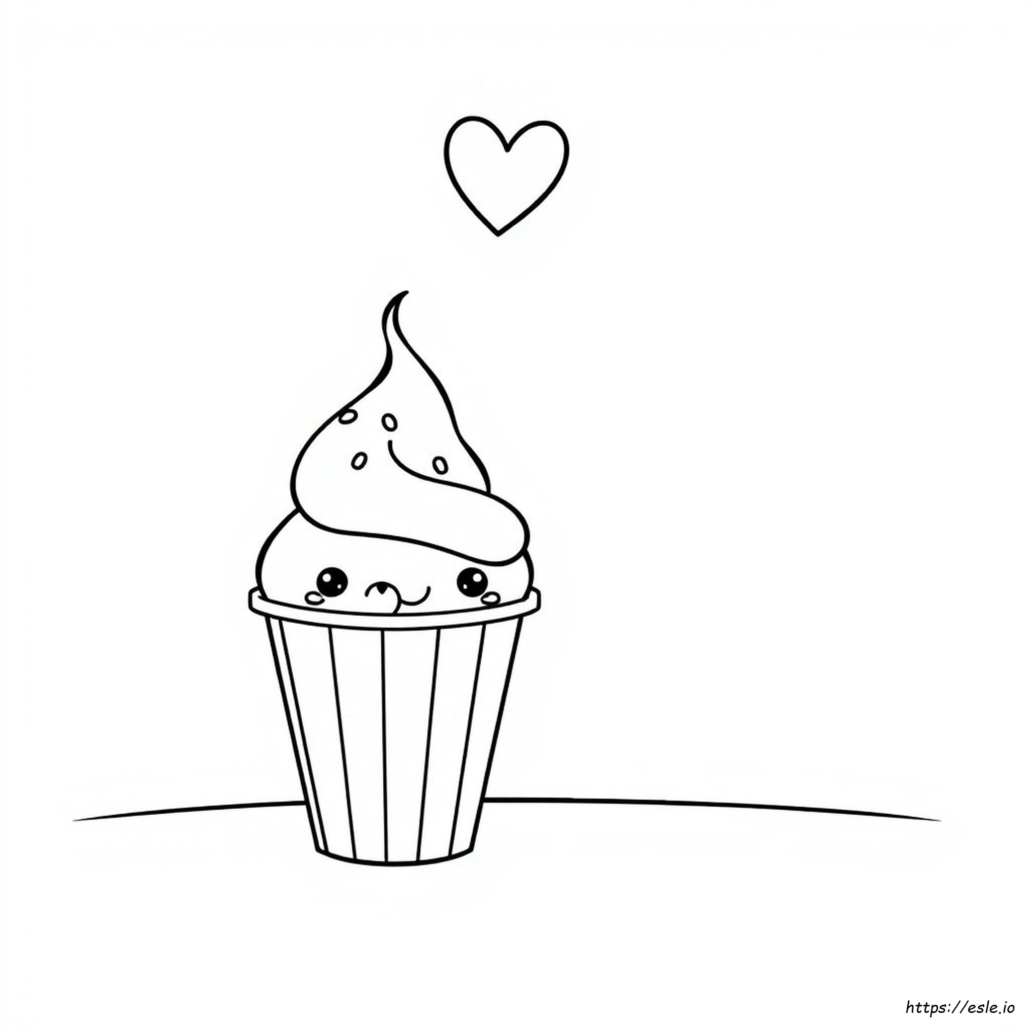 Kawaii Cute Ice Cream Coloring Pages