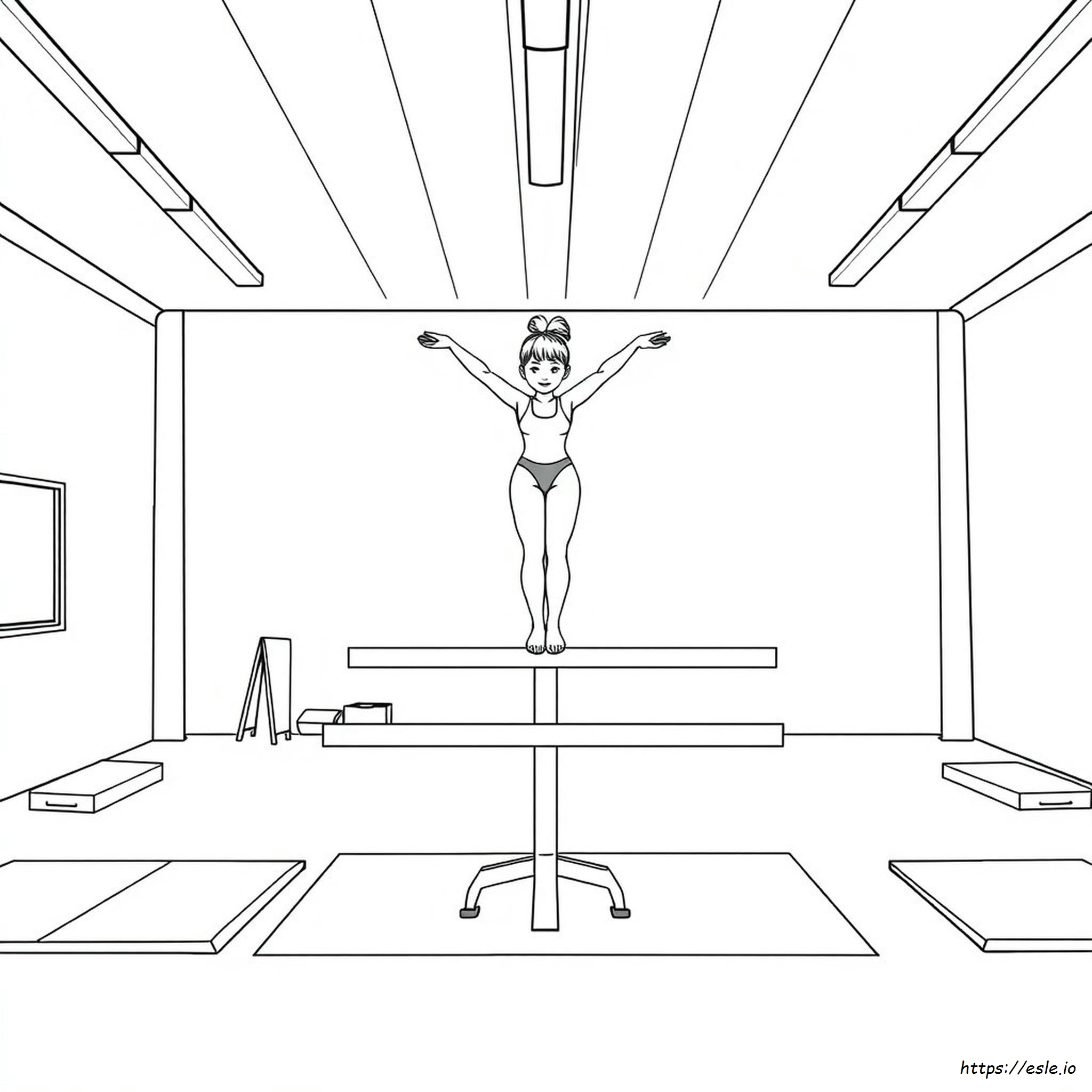 Gymnastics Coloring Book Pages