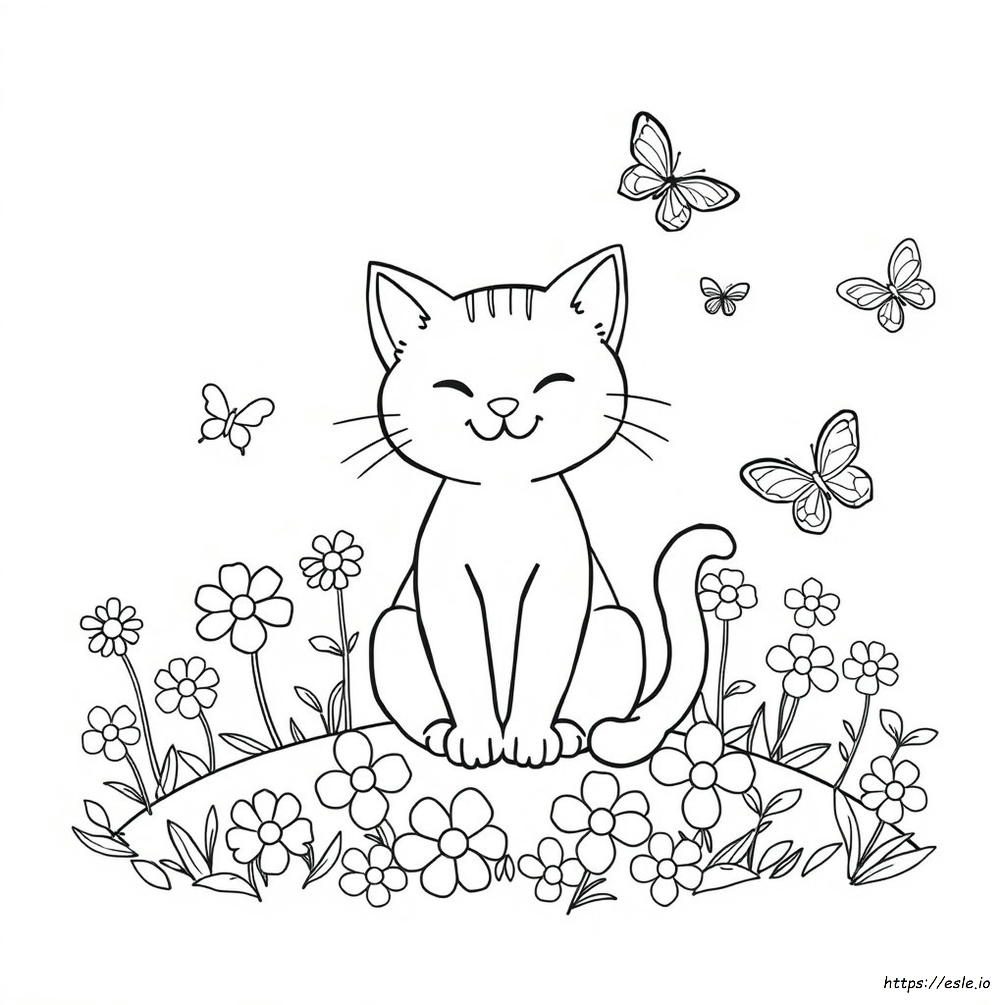 Smile Cat Coloring Page