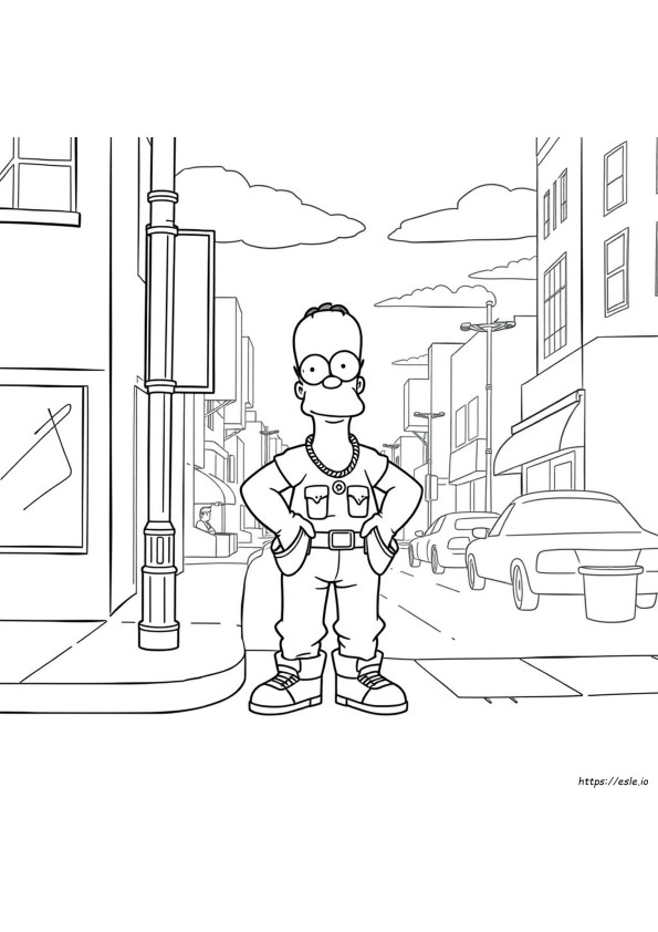 Gangster Simpson Boyama Sayfası
