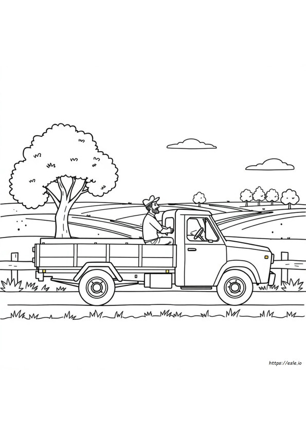 Camion Pianale Da Colorare