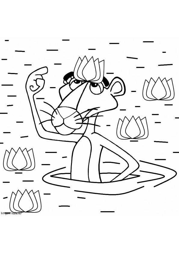 Pink Panther And Lily coloring page