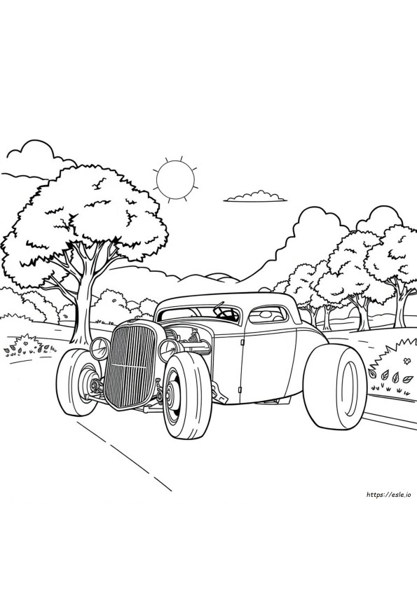 Hot Rods Ausmalbilder