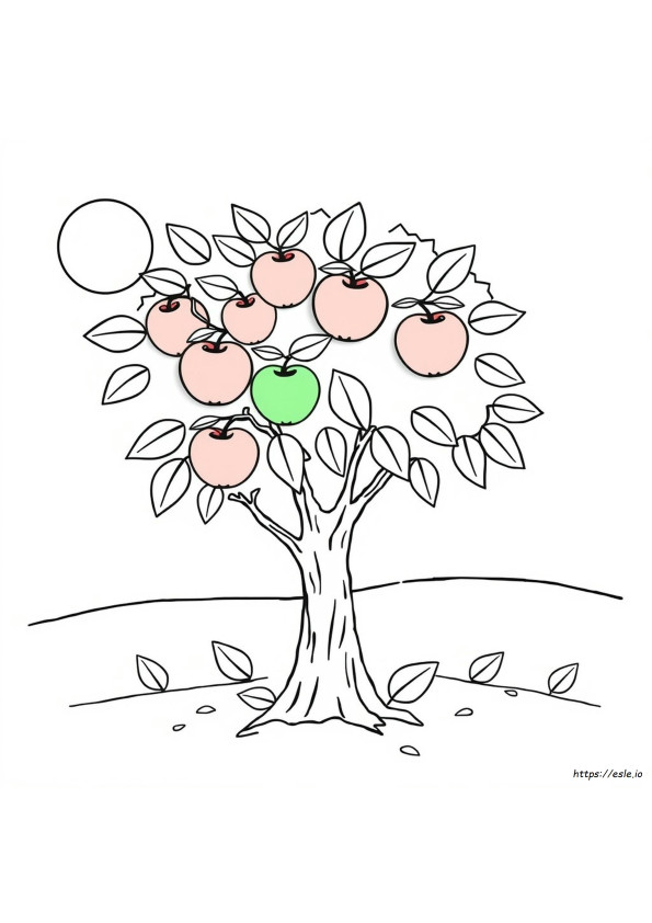 Apple Tree Coloring Page Printable
