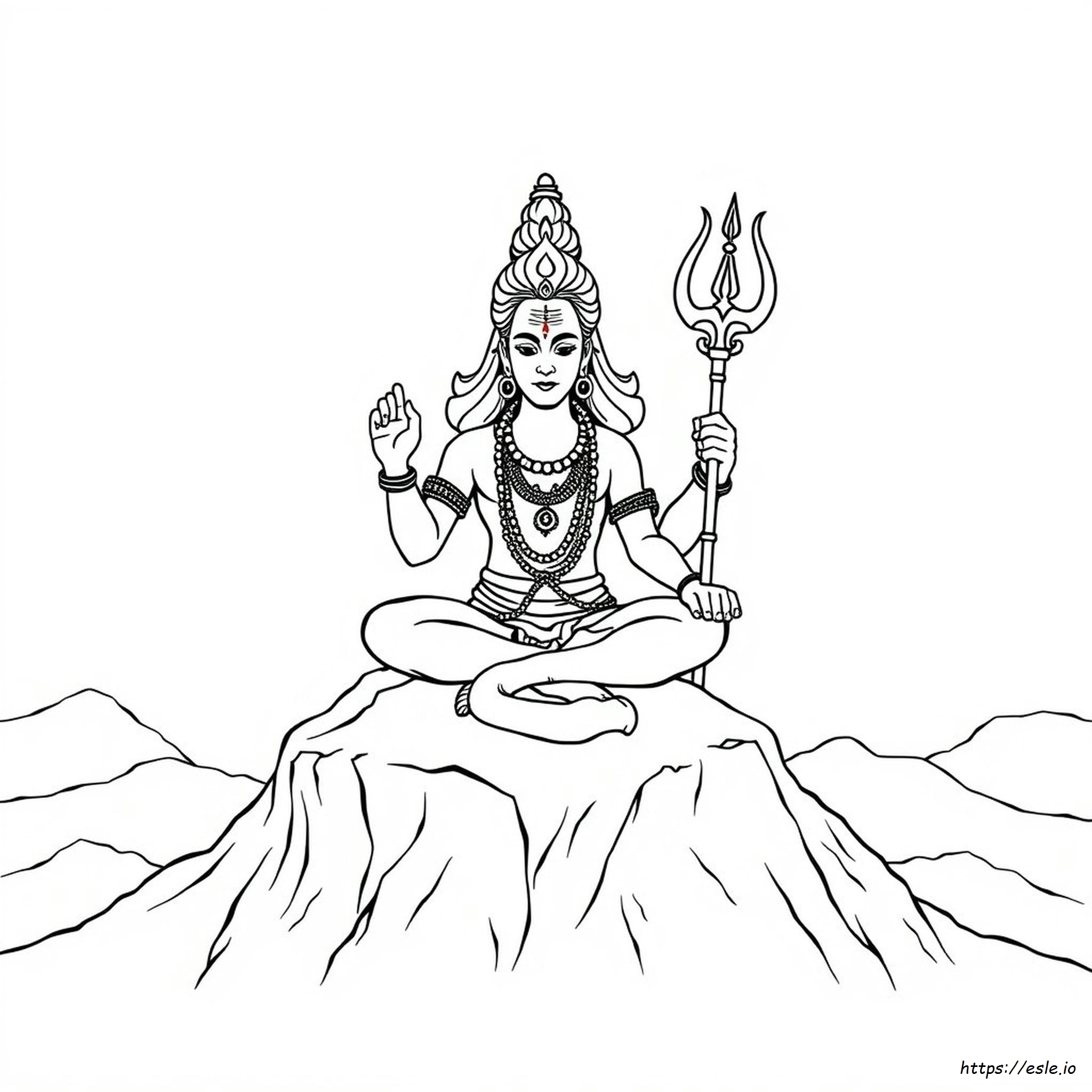 Colouring Shiva Cartoon Sketch