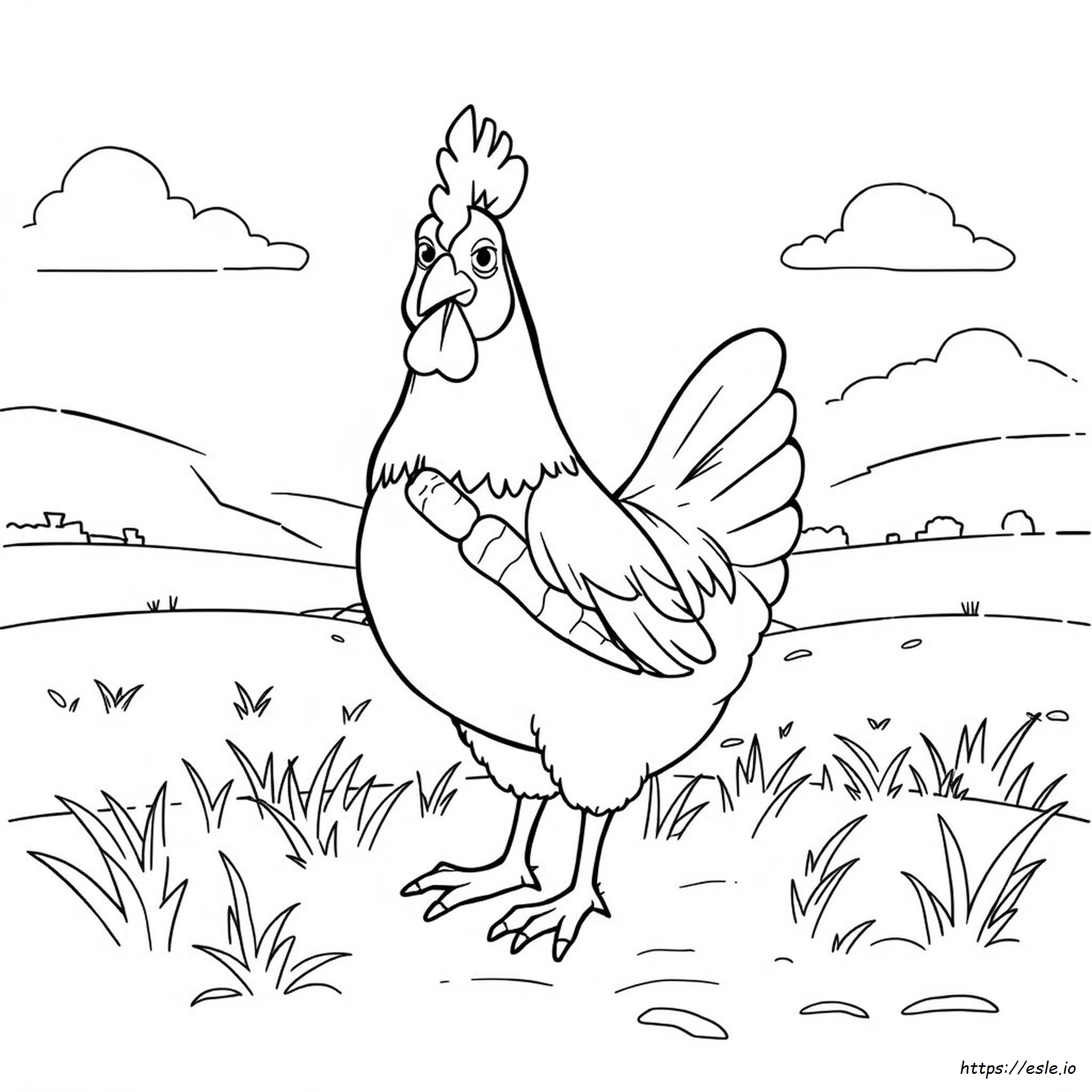 Realistic Printable Chicken Coloring Pages