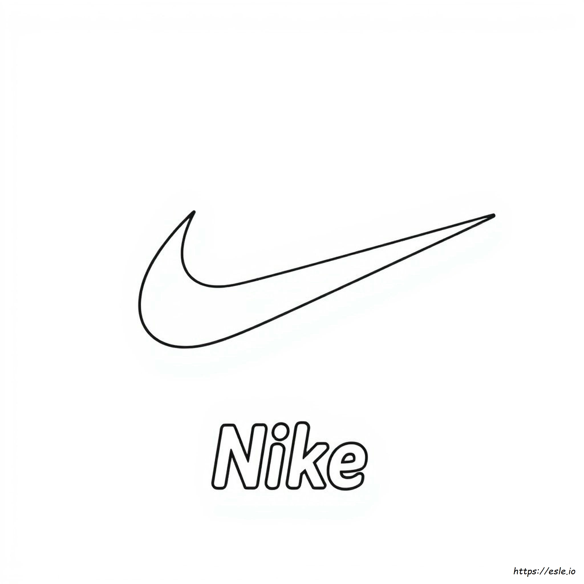 Nike Swoosh Coloring Page