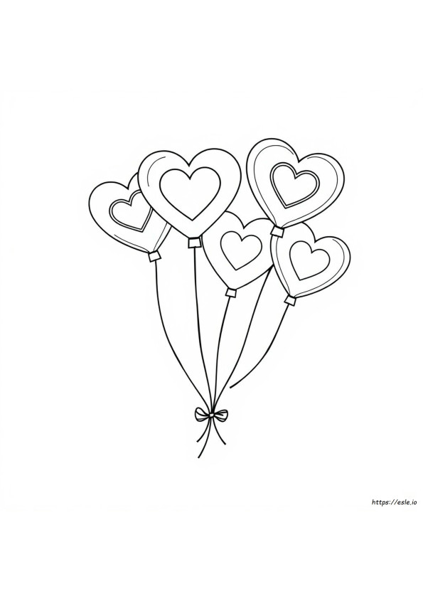 Corazón De Globo Para Colorear