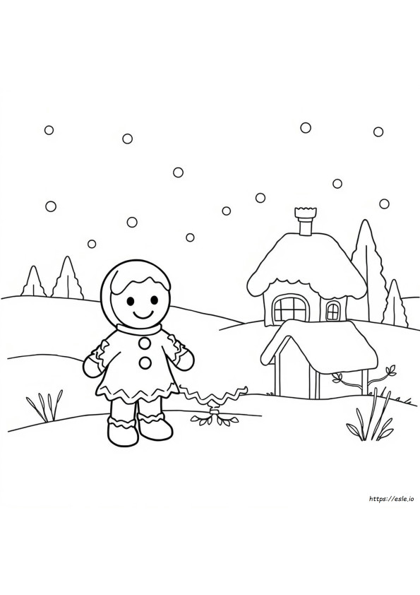 Gingerbread Girl Coloring Page Free
