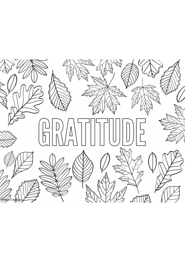 Gratitude nyomtatható kifestő