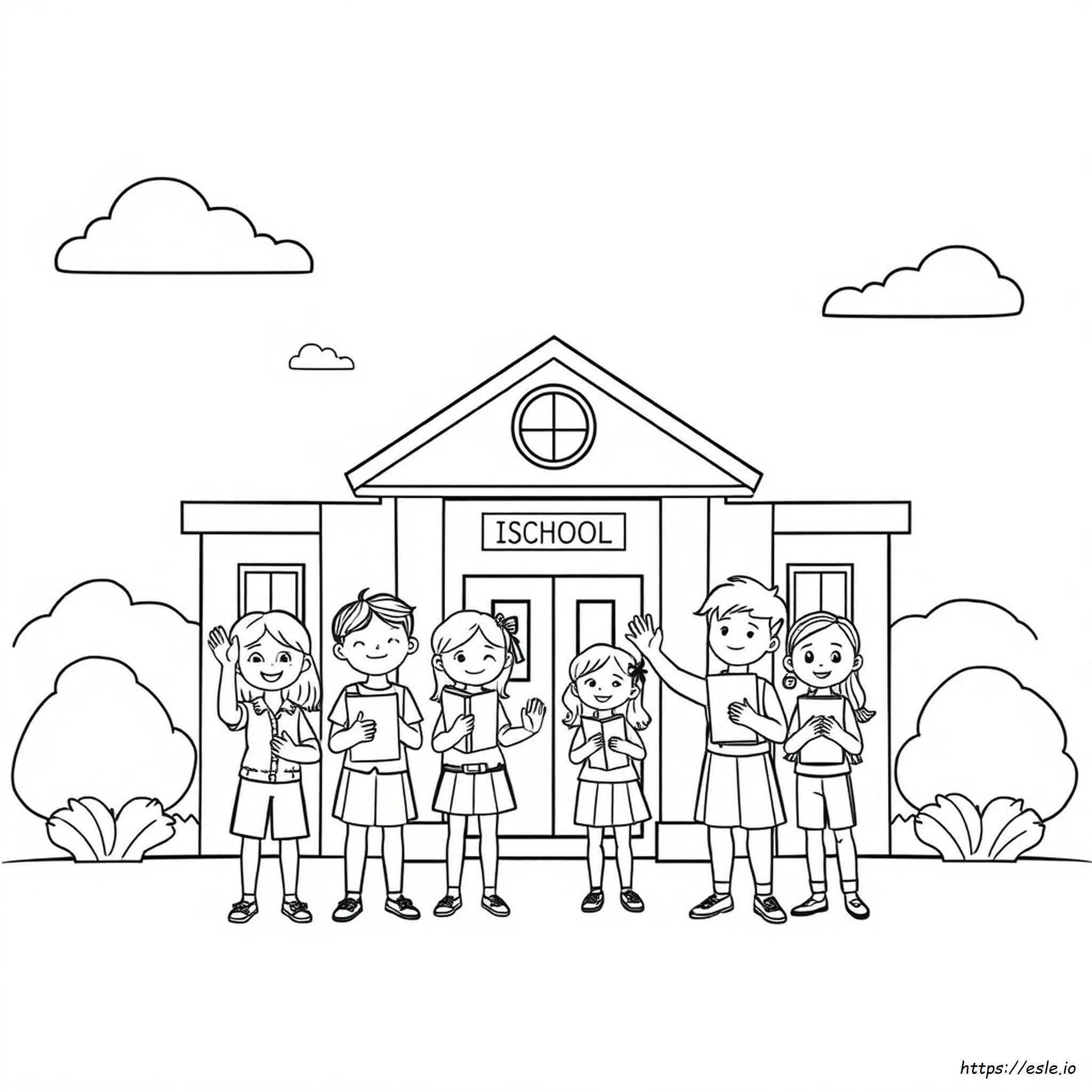 Disegni Da Colorare Di Scuole