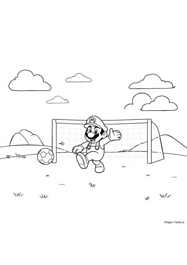 Disegni Di Mario Da Colorare: Calcio