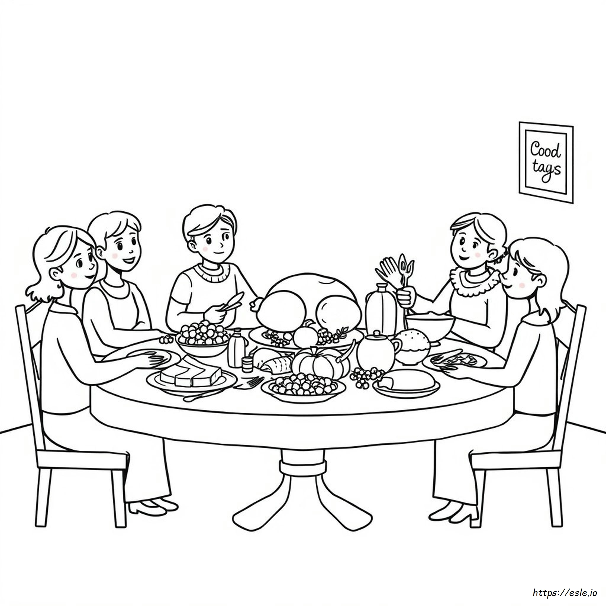 Coloring Pages Of Thanksgiving Dinner