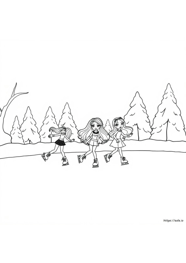 Bratz Pattinaggio Su Ghiaccio Da Colorare